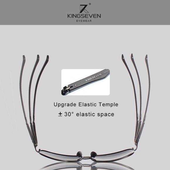 KINGSEVEN Classic Red Polarized Sun Glasses - Picture 4 of 15